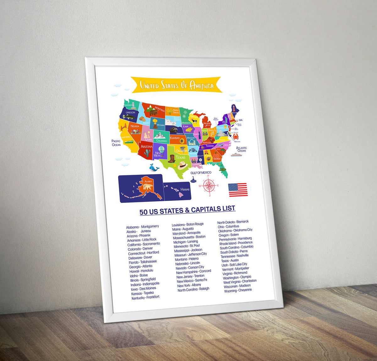 Printable United States of America Map – Ms. Supa Saiyan Prints